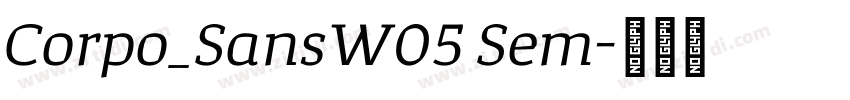 Corpo_SansW05 Sem字体转换
